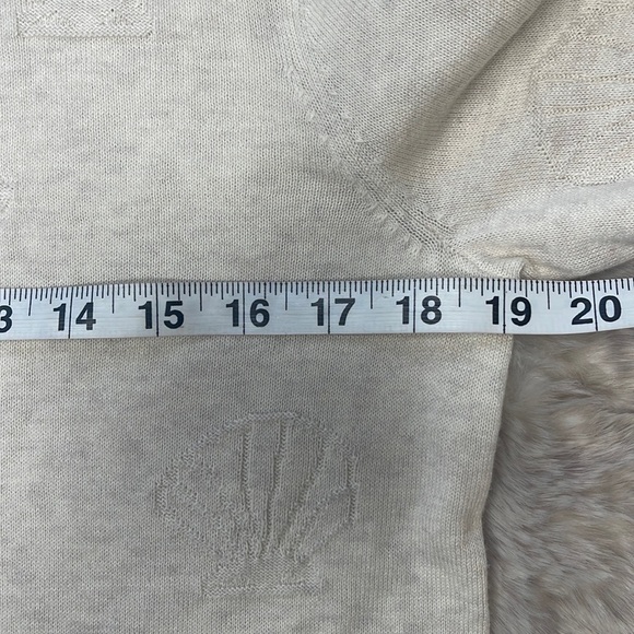 Talbots | Cream Seashell Lightweight Oversized Sweater, with 3/4 Sleeves - Picture 7 of 11